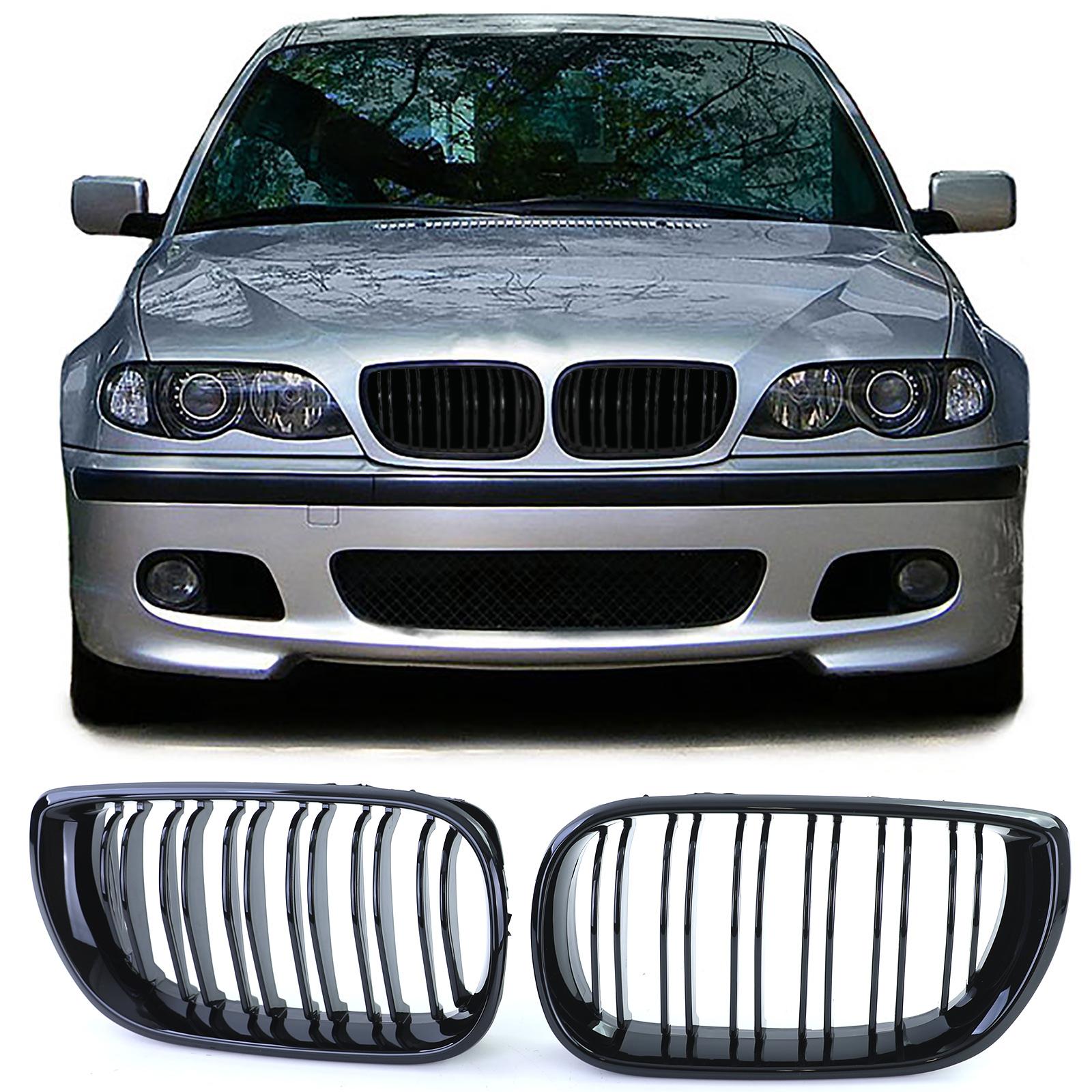 Njurar dubbelribbad Performance-design blanksvart till BMW 3-Serie E46 2001-2005