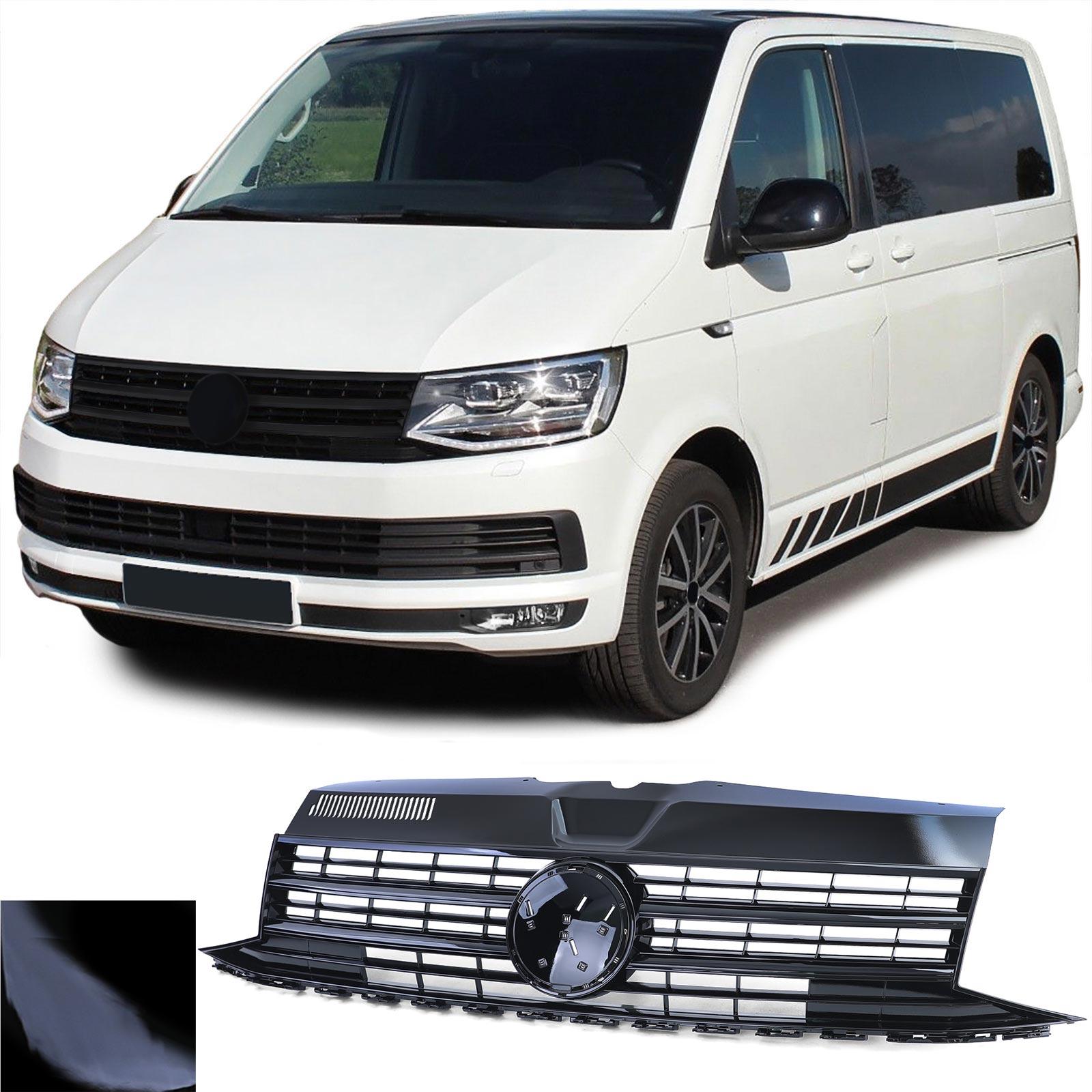 Frontgrill blanksvart till VW T6 Bus Transporter 2015-2019
