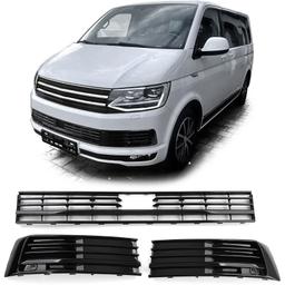Frontgrill blanksvart till VW T6 Multivan med ACC 2015-2019