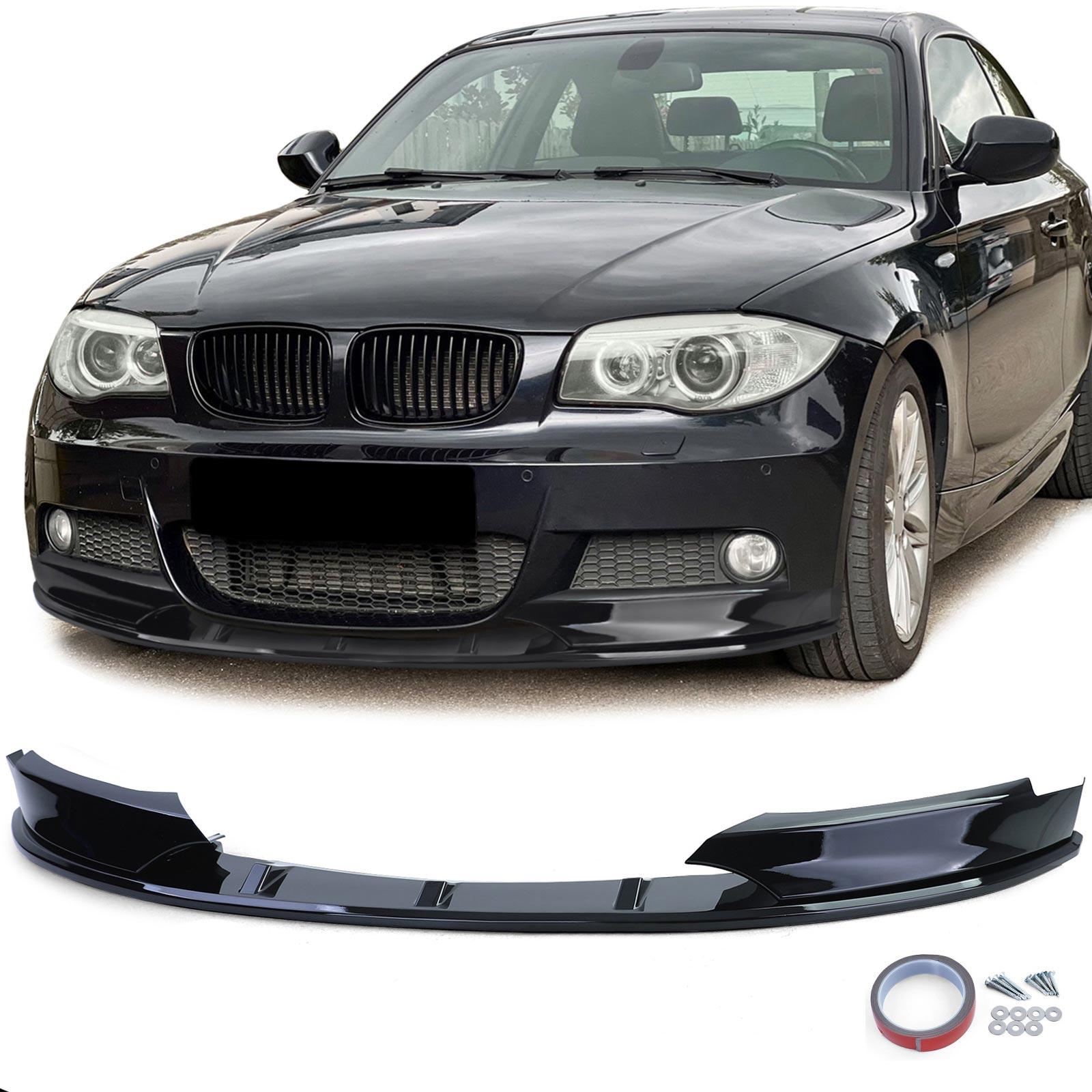 Frontspoilerläpp blanksvart för BMW 1-serie E82/E88 2011–2013