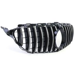 Frontgrill sportutförande blanksvart/krom till Mercedes C-Klass W205 S205 2014-2018 - 3
