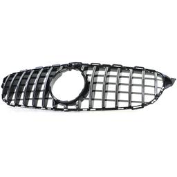Frontgrill sportutförande blanksvart/krom till Mercedes C-Klass W205 S205 2014-2018 - 4