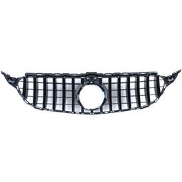 Frontgrill sportutförande blanksvart/krom till Mercedes C-Klass W205 S205 2014-2018 - 8