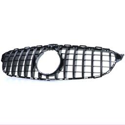Frontgrill sportutförande blanksvart till Mercedes C-Klass W205 S205 2014-2018 - 4