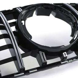 Frontgrill sportutförande blanksvart/krom till Mercedes C-Klass W205 S205 2018-2021 - 6