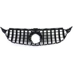 Frontgrill sportutförande blanksvart/krom till Mercedes C-Klass W205 S205 2018-2021 - 8