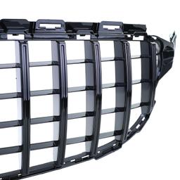 Frontgrill sportutförande blanksvart till Mercedes C-Klass W205 S205 2018-2021 - 5