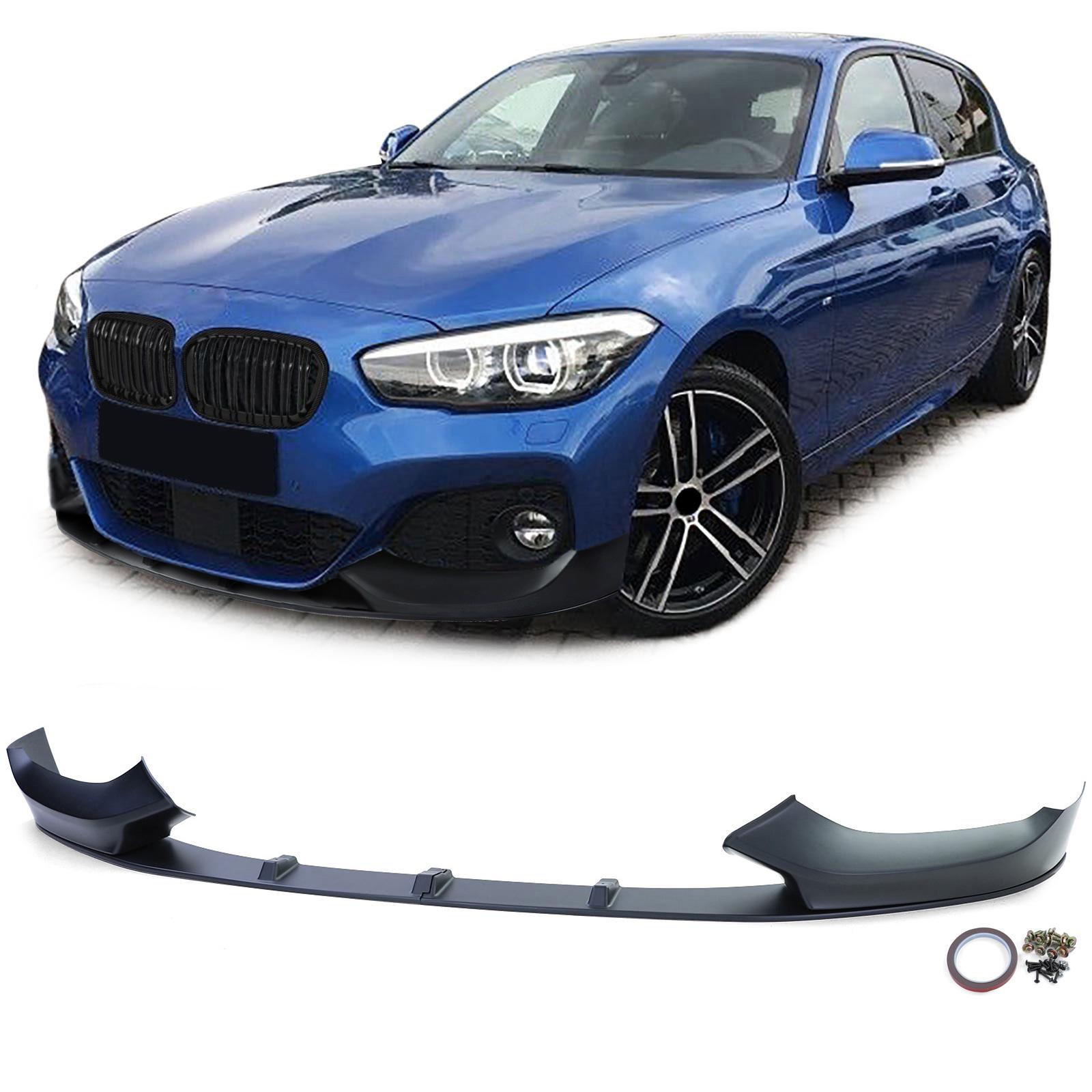 Frontspoilerläpp silkesmattsvart för BMW 1-serie F20/F21 2015–2019