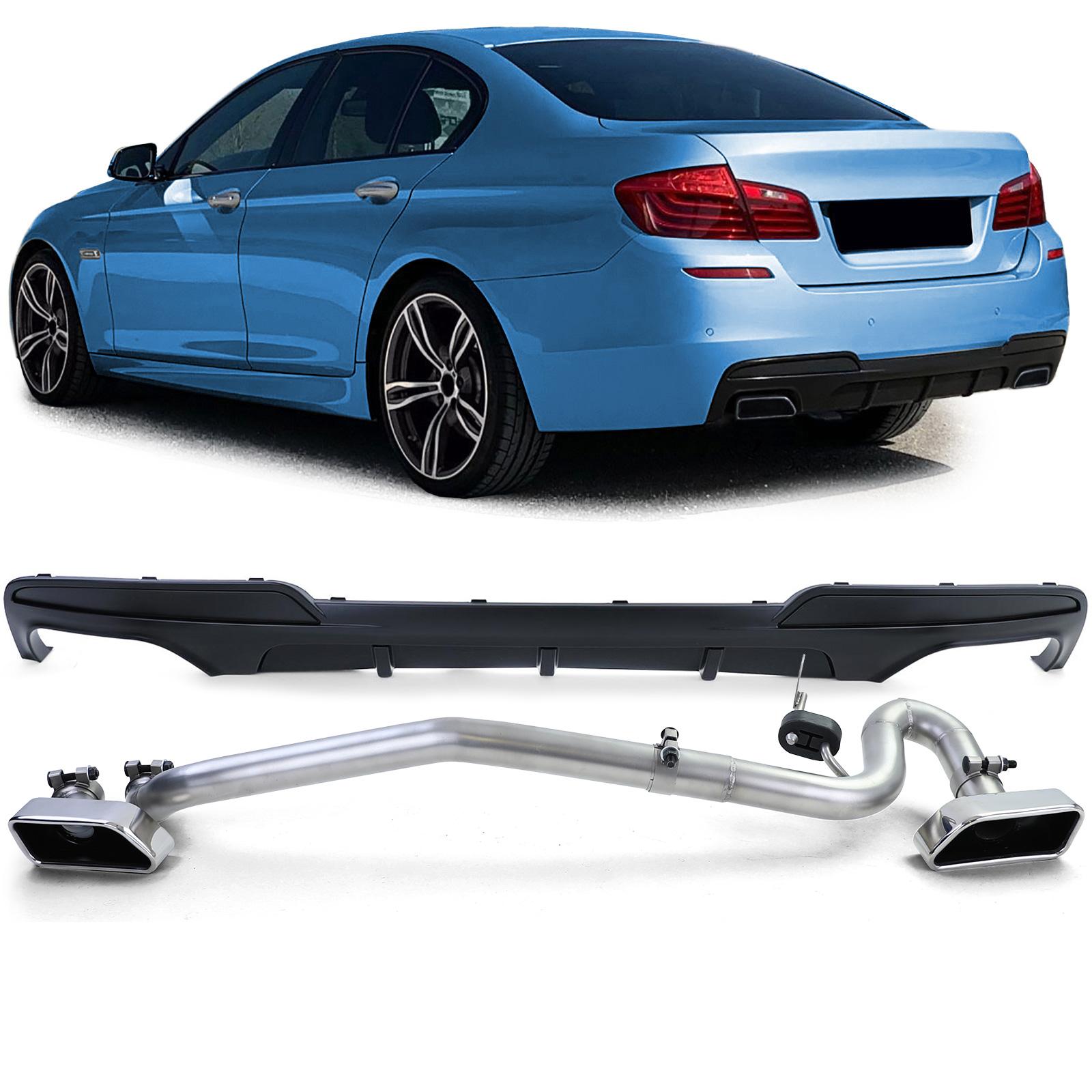 Diffusor med avgasändrör mattsvart för BMW F10 F11 520 525 528 530