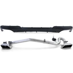 Diffusor med avgasändrör mattsvart för BMW F10 F11 520 525 528 530 - 2