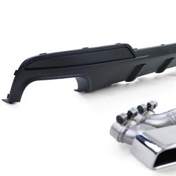Diffusor med avgasändrör mattsvart för BMW F10 F11 520 525 528 530 - 9