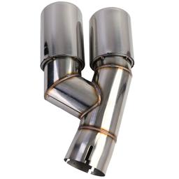 Diffusor med avgasändrör mattsvart för BMW F30 F31 316 318 320 - 8
