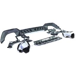 Diffusor med avgasändrör blanksvart för BMW 3-Serie G20 G21 320 330 - 8