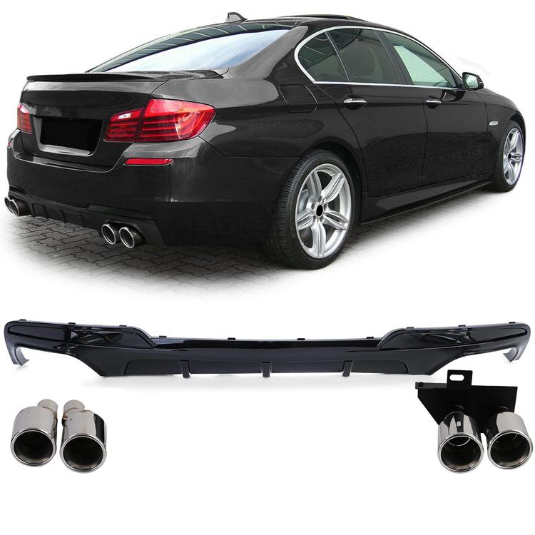 Diffusor med avgasändrör för BMW F10 F11 520 523 525 528 530