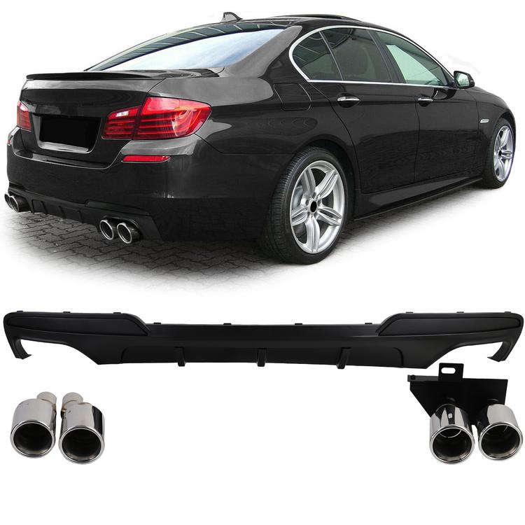 Diffusor mattsvart till BMW 5-serie F10/F11 2010-2017, 520i/d, 523i, 525d, 528i och 530i/d, med M-paket