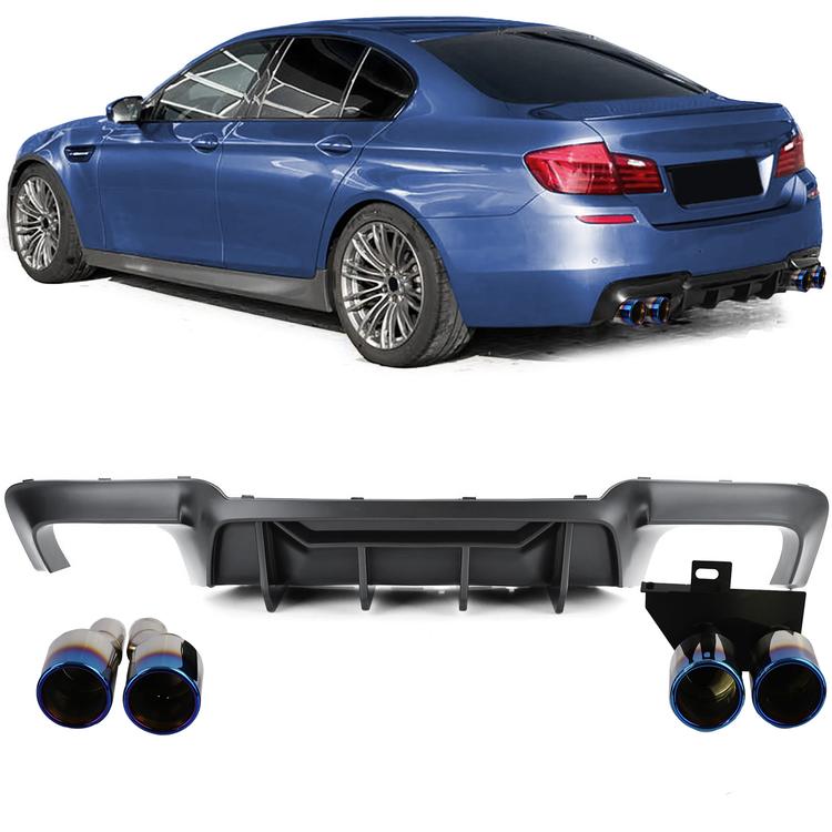 Diffusor mattsvart till BMW 5-serie F10/F11 2010-2017, 520i/d, 523i, 525d, 528i och 530i/d, med M-paket