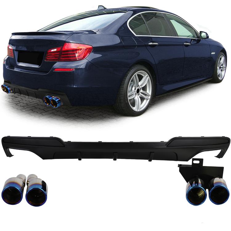 Diffusor mattsvart till BMW 5-serie F10/F11 2010-2017, 520i/d, 523i, 525d, 528i och 530i/d, med M-paket