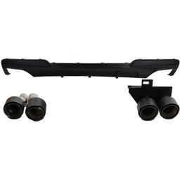 Diffusor med avgasändrör kolfiberlook för BMW F10 F11 520 523 525 528 530 - 2