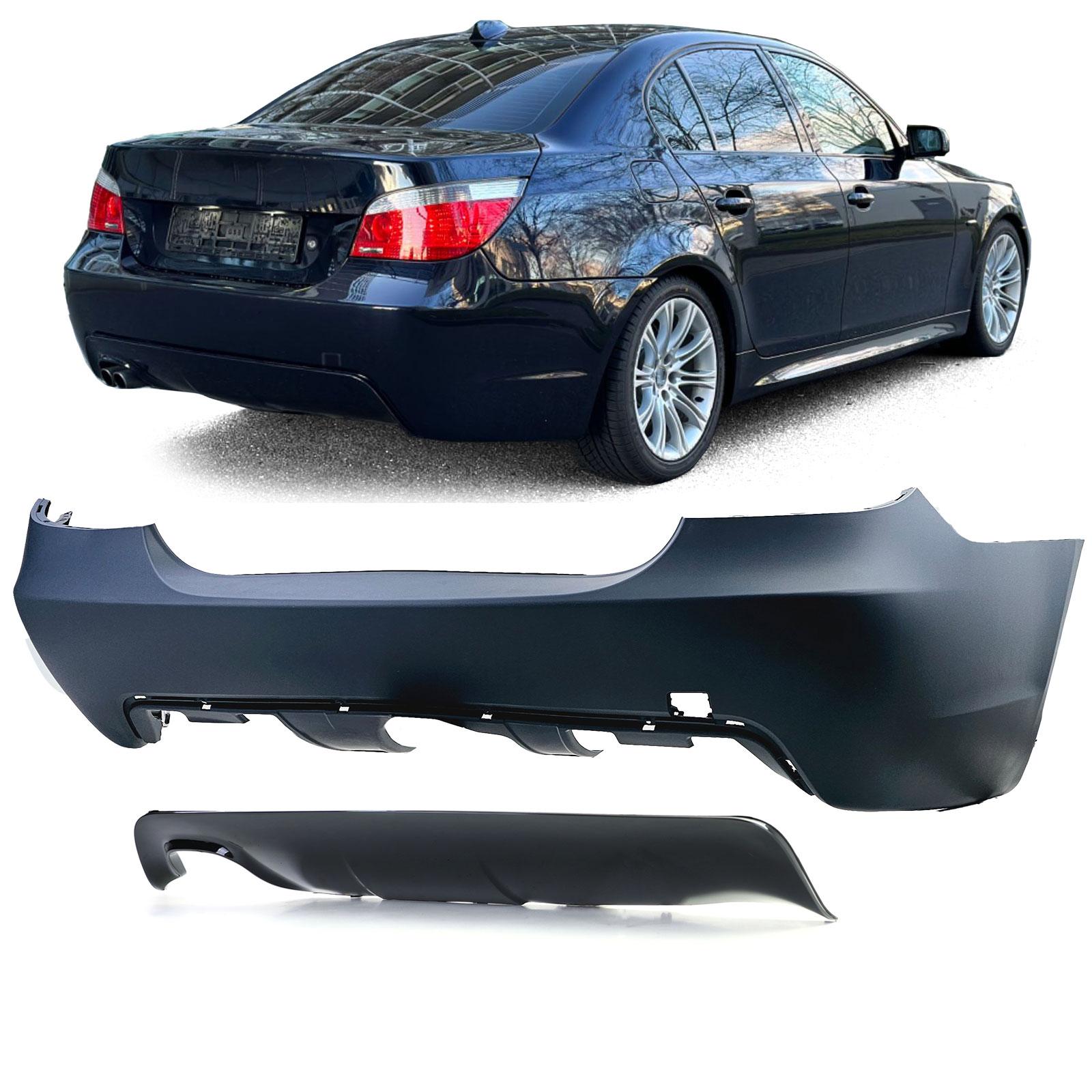 Bakstötfångare med diffusor blanksvart för BMW E60 sedan 2003-2007