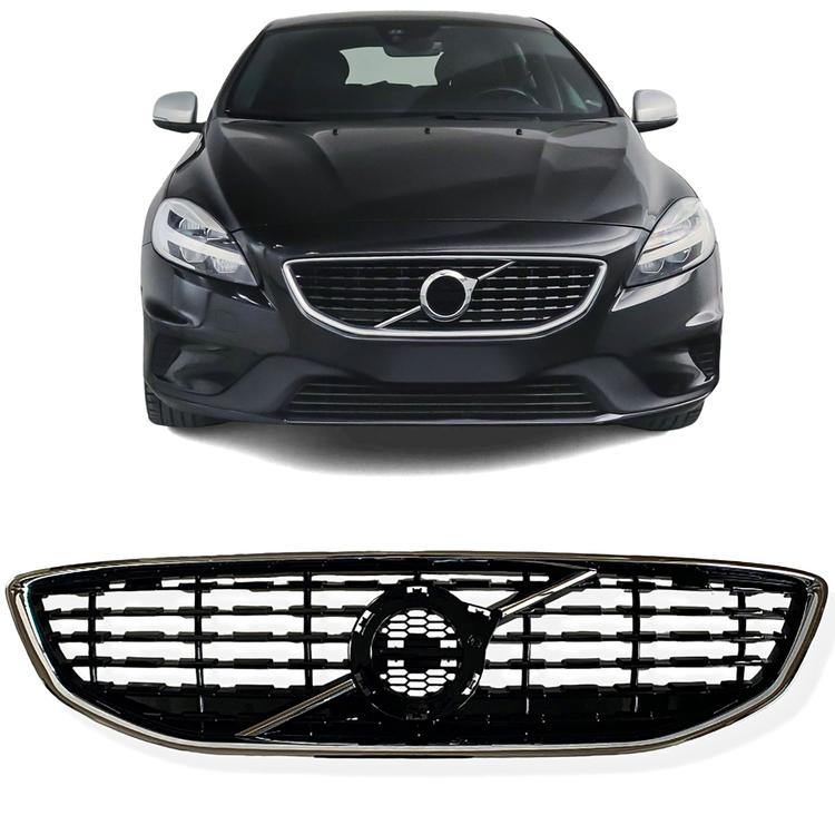 Frontgrill som passar Volvo V40 2016-2019 Facelift