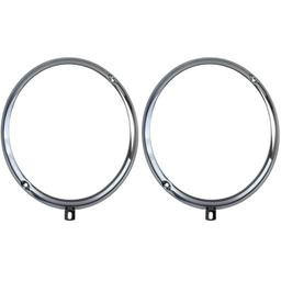 2x krom strålkastarring till VW Beetle Bus T1 till och med 1967 / Porsche 356