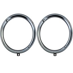2x krom strålkastarring till VW Beetle Bus T1 till och med 1967 / Porsche 356 - 6