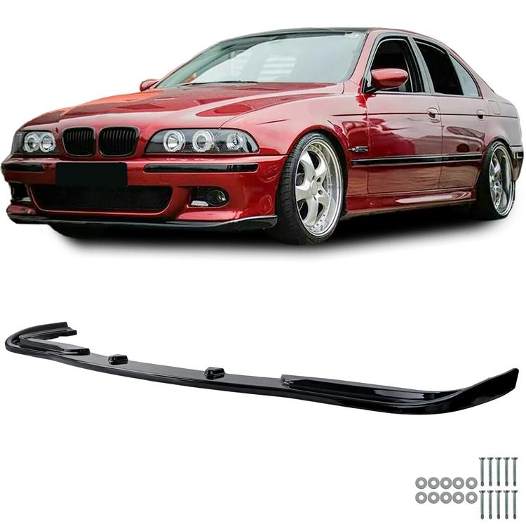 Frontspoiler blanksvart till BMW 5-serie E39 Sedan och Touring 1995-2000 före facelift, med M-paket