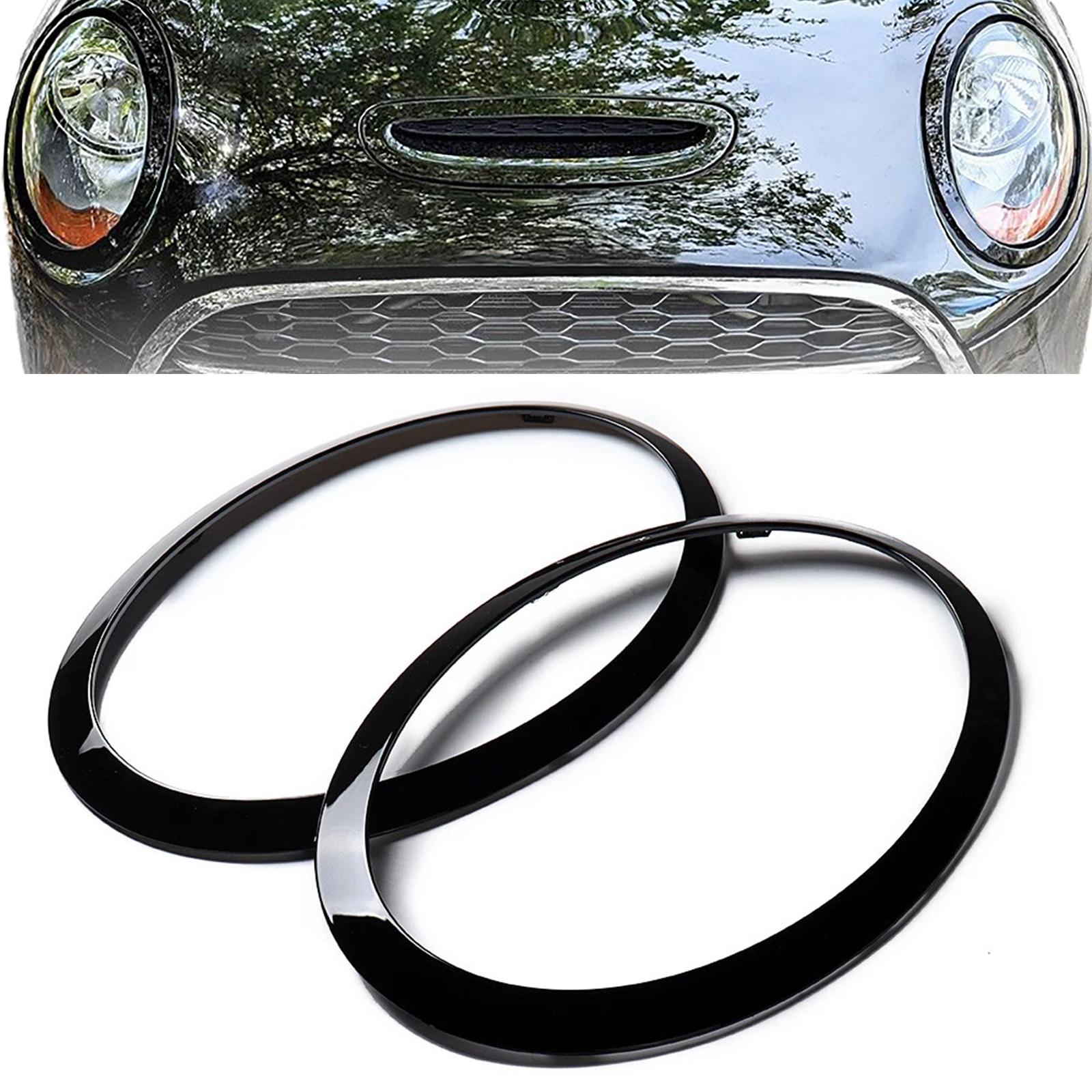 Dekorationsringar för strålkastare blanksvart till Mini Cooper F55 F56 F57 2014-2018