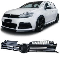 Frontgrill blanksvart till VW Golf 6 GTI GTD R 2008-2013