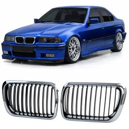 Njurar sportutförande svart/krom till BMW 3-Serie E36 Facelift 1996-2000