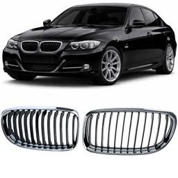 Njurar sportutförande svart/krom till BMW 3-Serie E90 E91 2008-2012