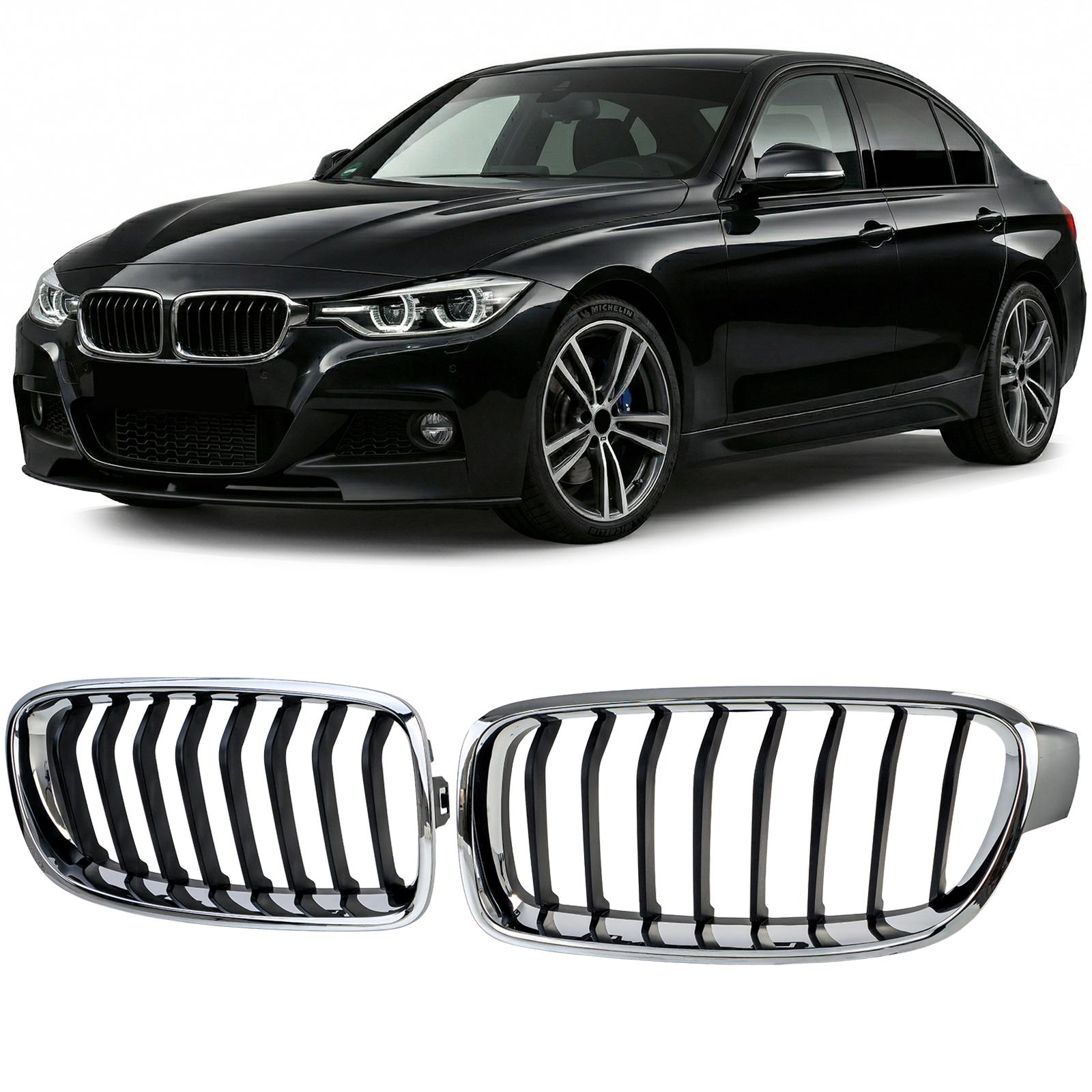 Njurar sportutförande svart/krom till BMW 3-Serie F30 F31 2011-2019