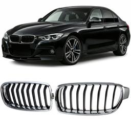 Njurar sportutförande svart/krom till BMW 3-Serie F30 F31 2011-2019