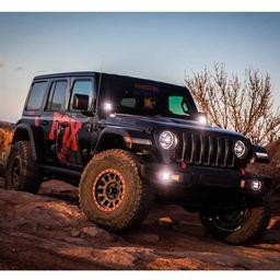 Bakre nitro-stötdämpare Fox Performance 2.0 IFP Reservoir höjning 2-3 tum för Jeep Wrangler JL 2-dörrars 2018- och Jeep Wrangler JL 4-dörrars 2018- m.fl. - 4