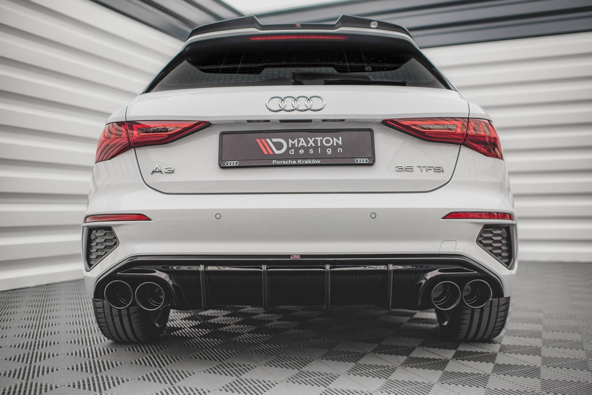 Maxton Design Diffusor Plus Exhaust Ends Imitation Audi A3 S-line Sportback 8Y