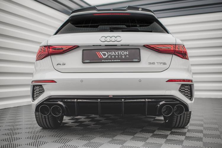 Maxton Design Diffusor Plus Exhaust Ends Imitation Audi A3 S-line Sportback 8Y