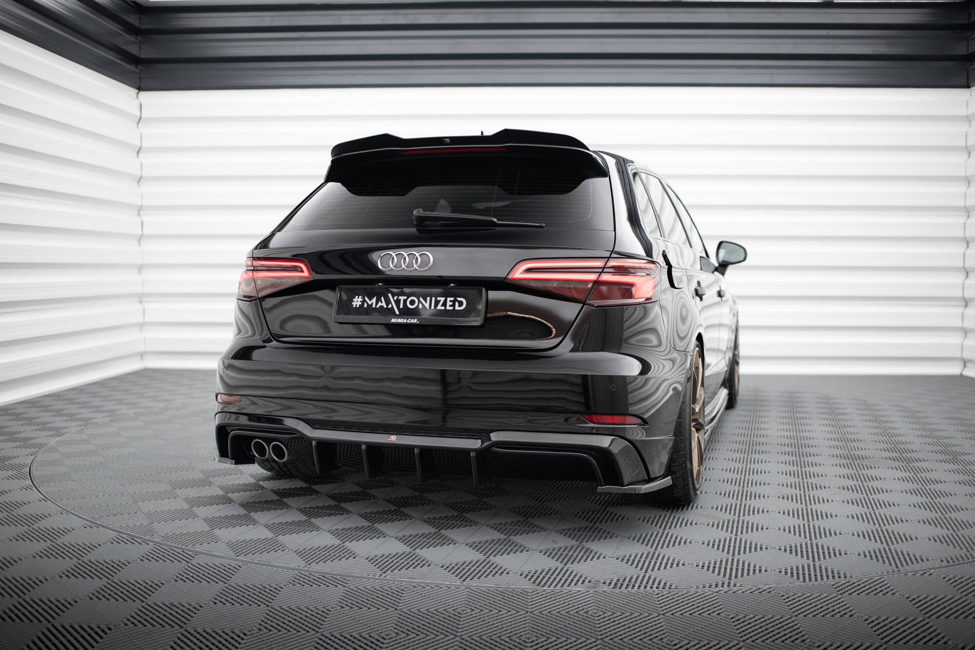Maxton Design Diffuser Audi A3 S-line Sportback 8V Facelift (version With Dual Exhausts ON ONE Side)
