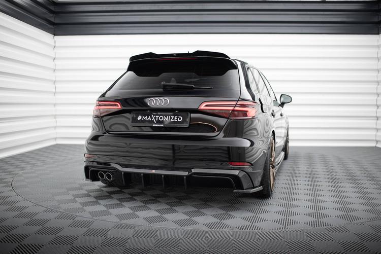 Maxton Design Diffuser Audi A3 S-line Sportback 8V Facelift (version With Dual Exhausts ON ONE Side)