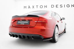 Maxton Design Diffuser Version with dual exhaust tips on one side Audi A5 S-line Sportback 8T