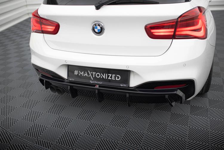 Maxton Design Diffuser V.3 BMW 1-serie M-pack F20 Facelift (single Side Dual Exhaust Version)