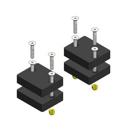 Bakre genomslagsstopps 1-2" Clayton för Jeep Wrangler JL 2-dörrars 2018- m.fl. - 2