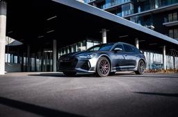 Concaver CVR1 Grey alloy wheel mounted on car in an atmospheric setting