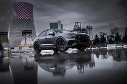 Concaver CVR1 Black alloy wheel mounted on car in an atmospheric setting