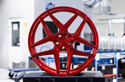 Concaver CVR2 Custom alloy wheel mounted on car in an atmospheric setting
