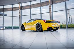 Concaver CVR3 Black alloy wheel mounted on car in an atmospheric setting