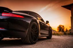 Concaver CVR3 Black alloy wheel mounted on car in an atmospheric setting