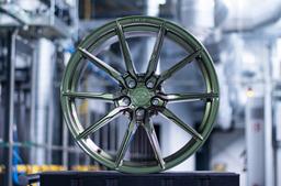 Concaver CVR4 Custom alloy wheel mounted on car in an atmospheric setting