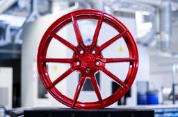 Concaver CVR4 Custom alloy wheel mounted on car in an atmospheric setting