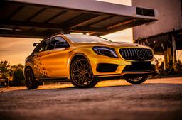 Concaver CVR5 Bronze alloy wheel mounted on car in an atmospheric setting