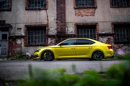 Concaver CVR5 Grey alloy wheel mounted on car in an atmospheric setting